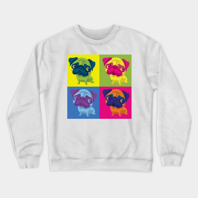 andy warhol style pug Crewneck Sweatshirt by joearc